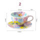 Floral Porcelain Mug & Saucer 240 ml